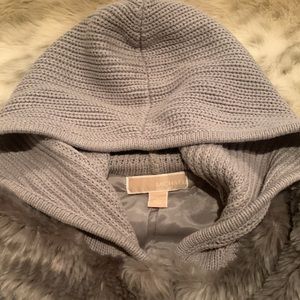 Stunning grey Michael Kors faux fur sweater/jacket